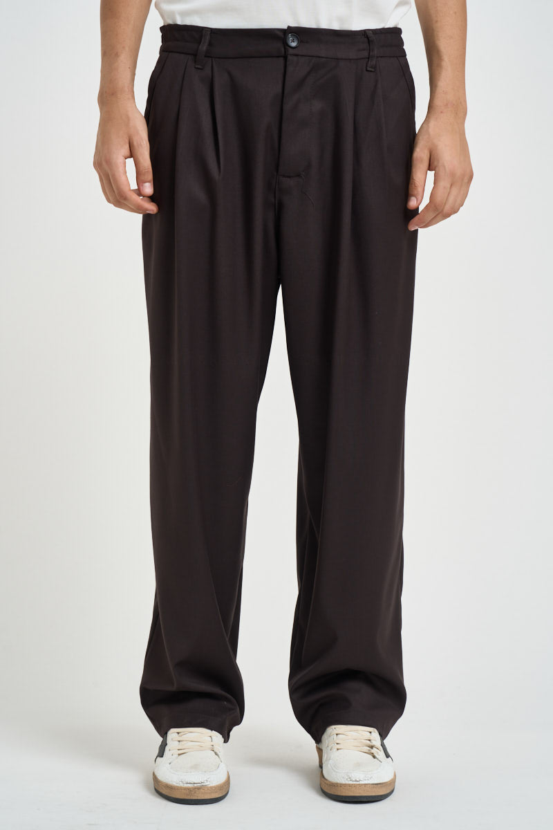 Pantalone uomo con pinces moro PE6IMBV MORO IMPERIAL 