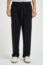 Pantalone uomo con pinces nero PE6IMBV NERO IMPERIAL 