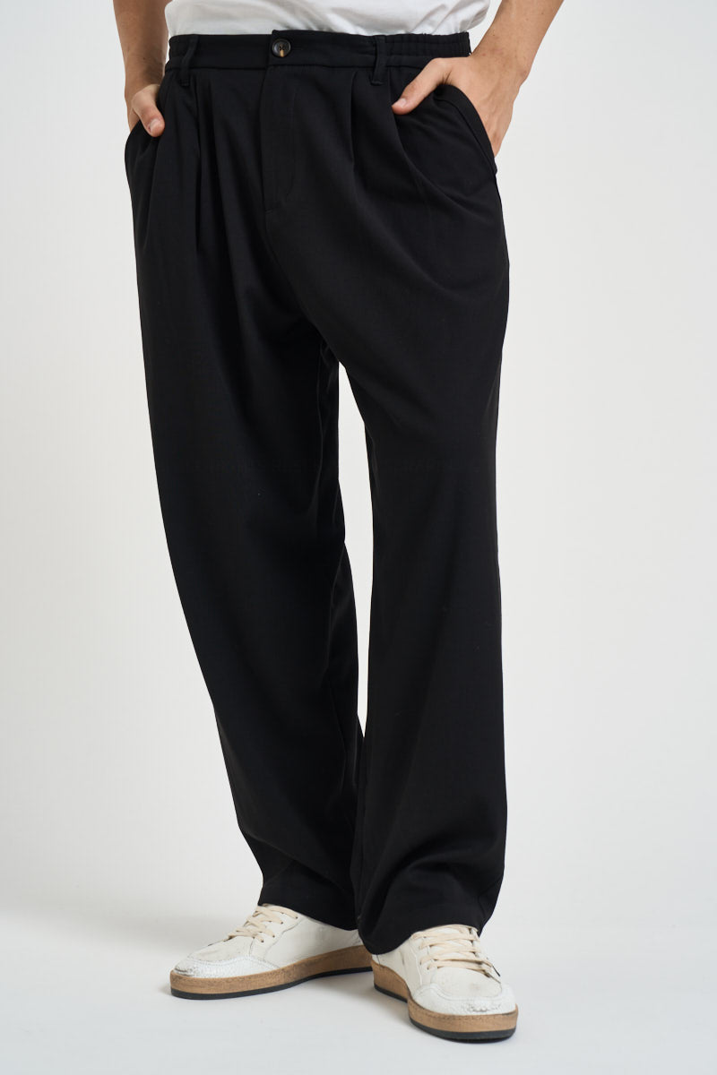 Pantalone uomo con pinces nero PE6IMBV NERO IMPERIAL 