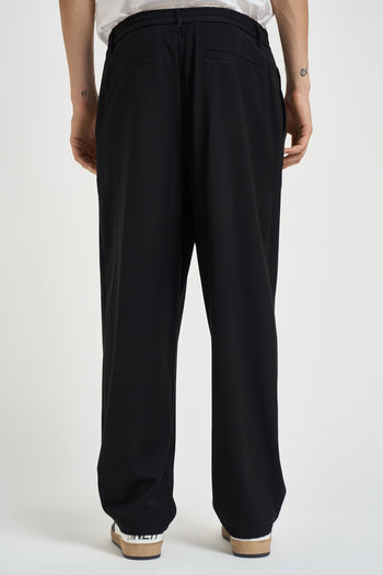 Pantalone uomo con pinces nero - 4