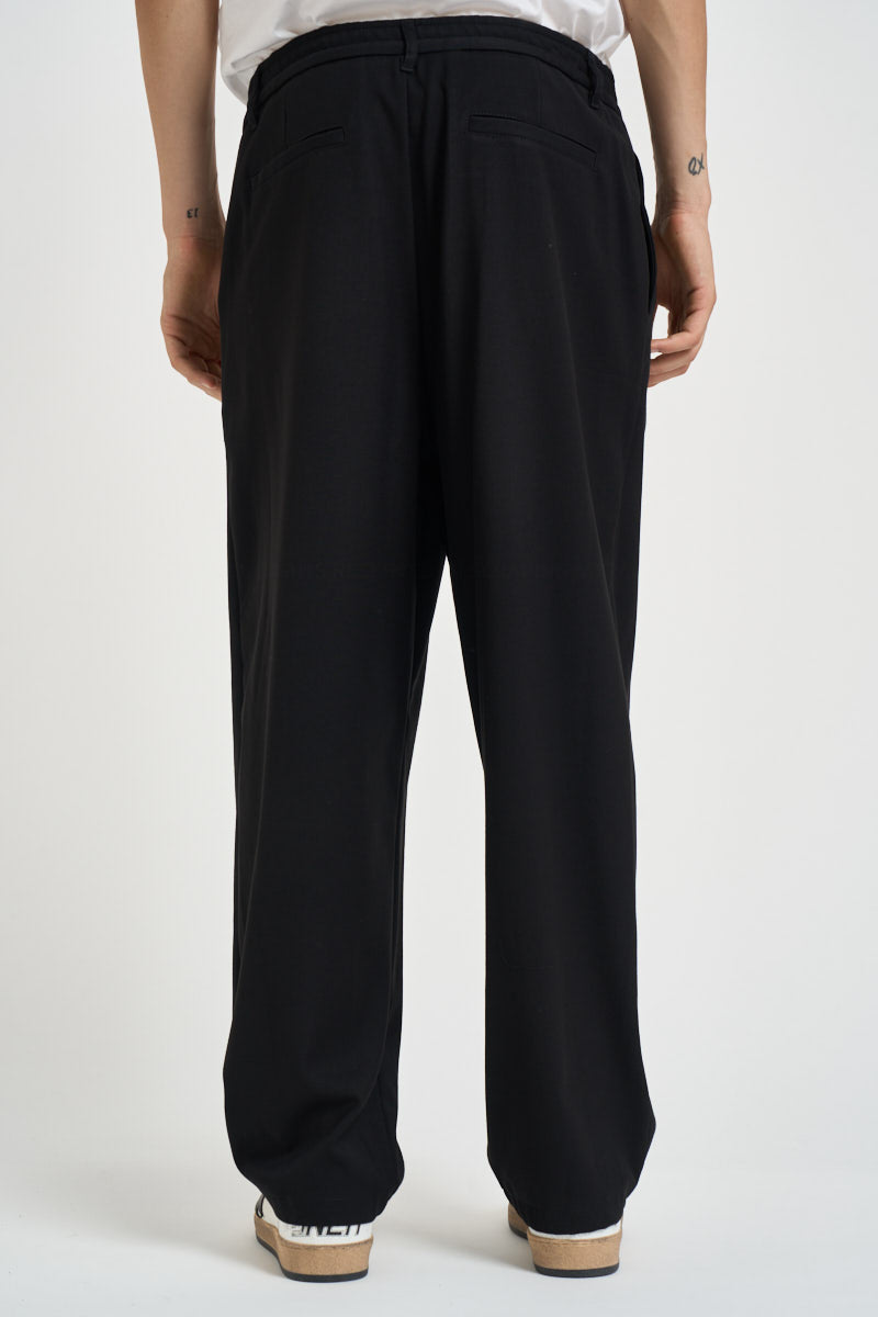 Pantalone uomo con pinces nero PE6IMBV NERO IMPERIAL 