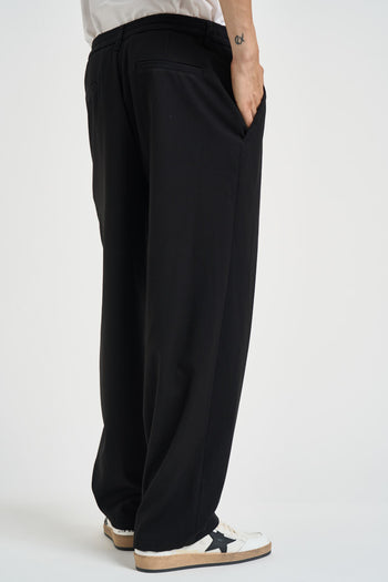 Pantalone uomo con pinces nero - 5