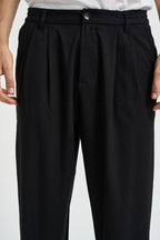 Pantalone uomo con pinces nero PE6IMBV NERO IMPERIAL 