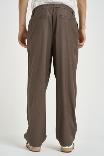 Pantalone uomo con pinces taupe - 3