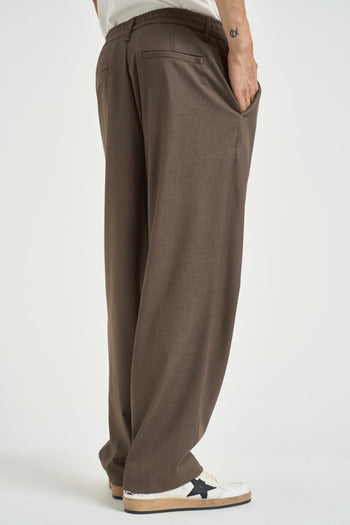 Pantalone uomo con pinces taupe - 4