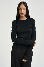 Maglia donna con pizzo nera TAA7MDR NERO IMPERIAL 