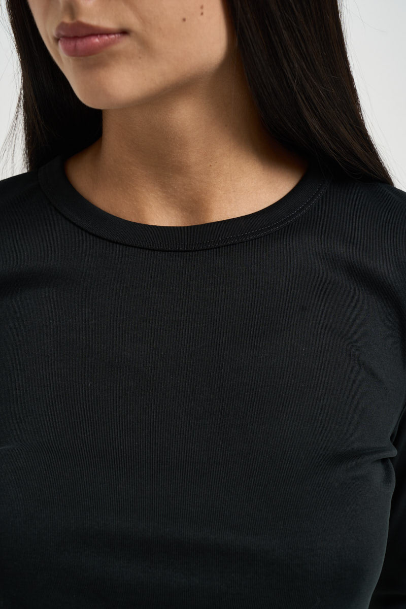 Maglia donna con pizzo nera TAA7MDR NERO IMPERIAL 