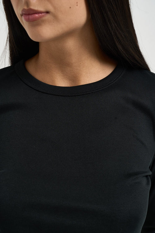 Maglia donna con pizzo nera - 2