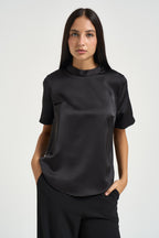 Blusa donna manica corta nera TAM1MBA NERO IMPERIAL 