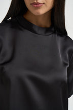 Blusa donna manica corta nera TAM1MBA NERO IMPERIAL 