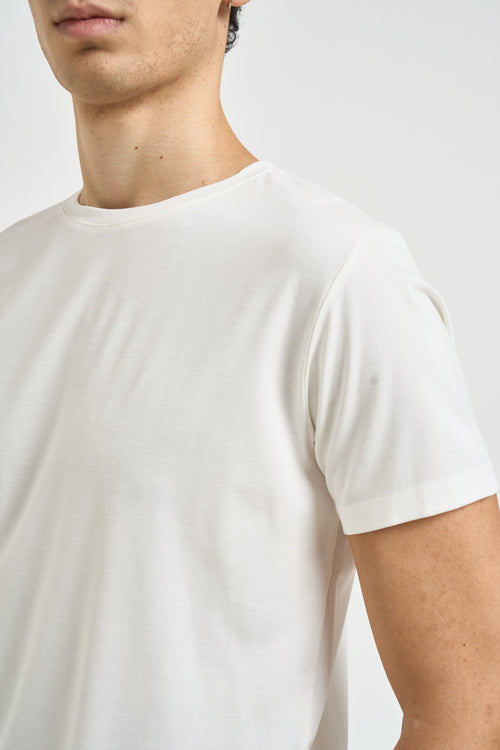 T-shirt uomo giroollo bianca - 2