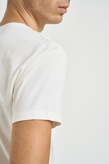 T-shirt uomo giroollo bianca - 5