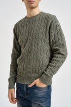 Maglia uomo a trecce verde militare REED 243 IMPURE 
