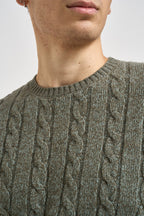 Maglia uomo a trecce verde militare REED 243 IMPURE 