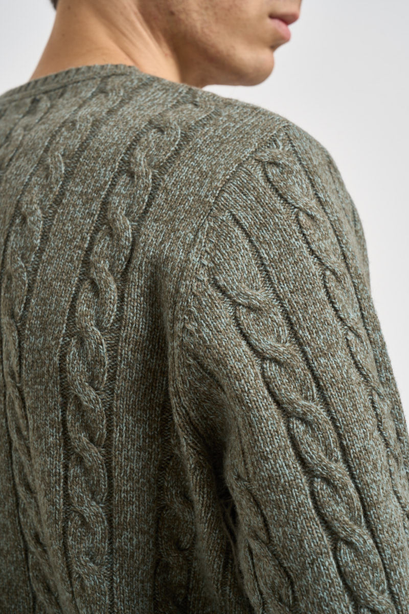 Maglia uomo a trecce verde militare REED 243 IMPURE 