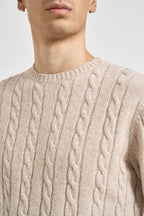 Maglia uomo a trecce beige REED C56 IMPURE 