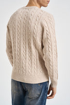 Maglia uomo a trecce beige REED C56 IMPURE 