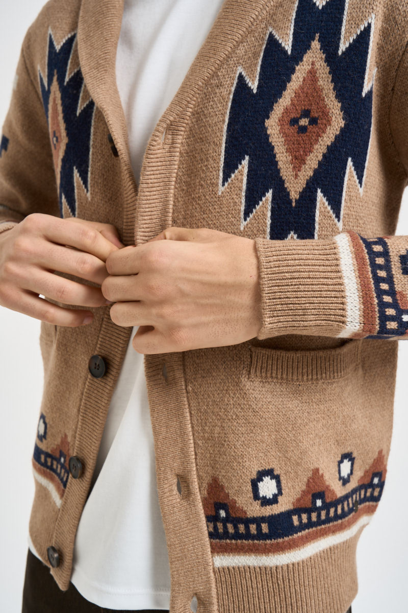 Cardigan uomo con bottoni multicolor SAWYER 244 IMPURE 