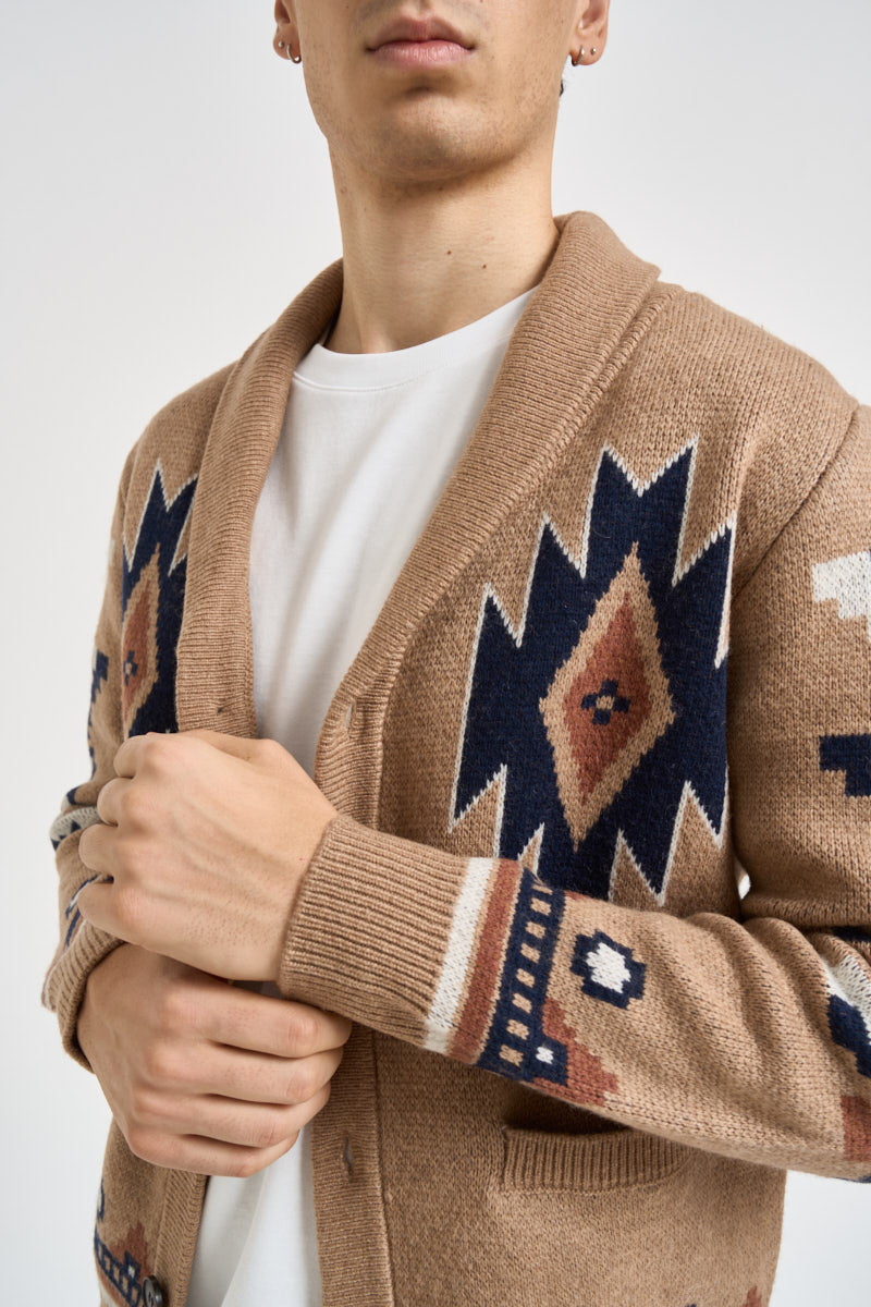 Cardigan uomo con bottoni multicolor SAWYER 244 IMPURE 