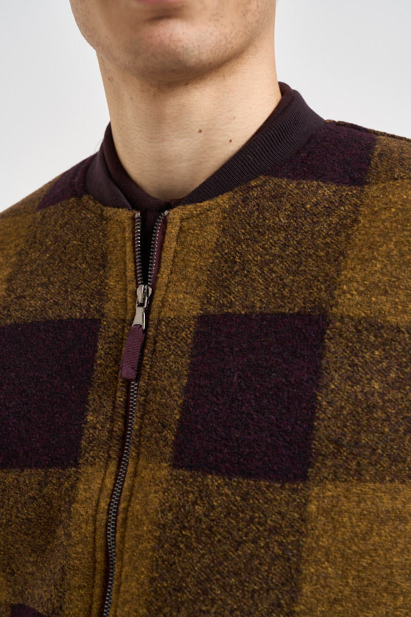 Gilet uomo a quadri ocra e marrone TERRY102 202 IMPURE 