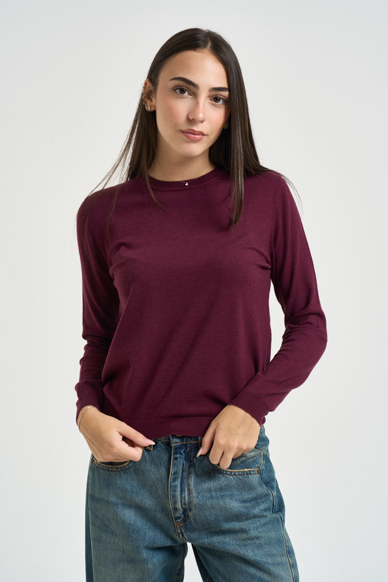 Maglia donna girocollo bordeaux DGF6900 BORDEAUX INCLOTH 