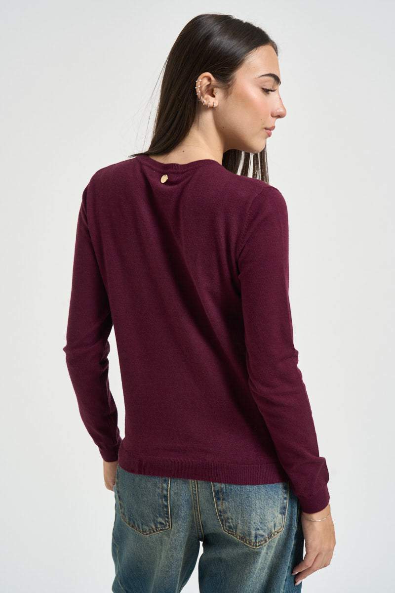 Maglia donna girocollo bordeaux DGF6900 BORDEAUX INCLOTH 