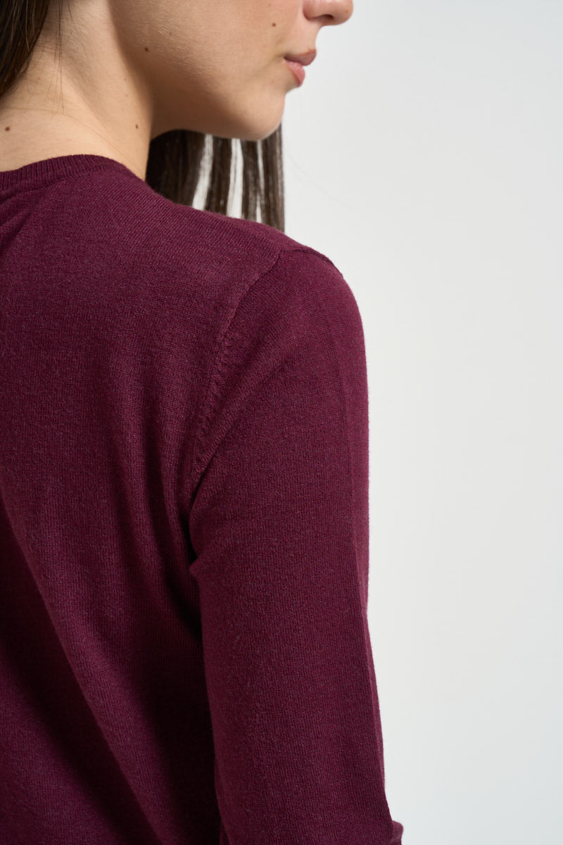 Maglia donna girocollo bordeaux DGF6900 BORDEAUX INCLOTH 