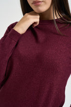Maglia donna in lurex bordeaux DGF6940 BORDEAUX INCLOTH 