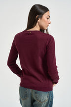 Maglia donna in lurex bordeaux DGF6940 BORDEAUX INCLOTH 