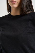Maglia donna in lurex nera DGF6940 NERO INCLOTH 