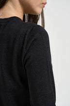 Maglia donna in lurex nera DGF6940 NERO INCLOTH 