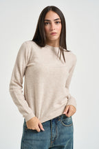 Maglia donna girocollo beige chiaro DGF6959 BEIGE INCLOTH 