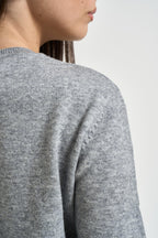 Maglia donna girocollo grigio chiaro DGF6959 PERLA INCLOTH 