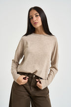 Maglia donna in lana beige DGF7090 BEIGE INCLOTH 