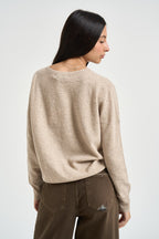 Maglia donna in lana beige DGF7090 BEIGE INCLOTH 