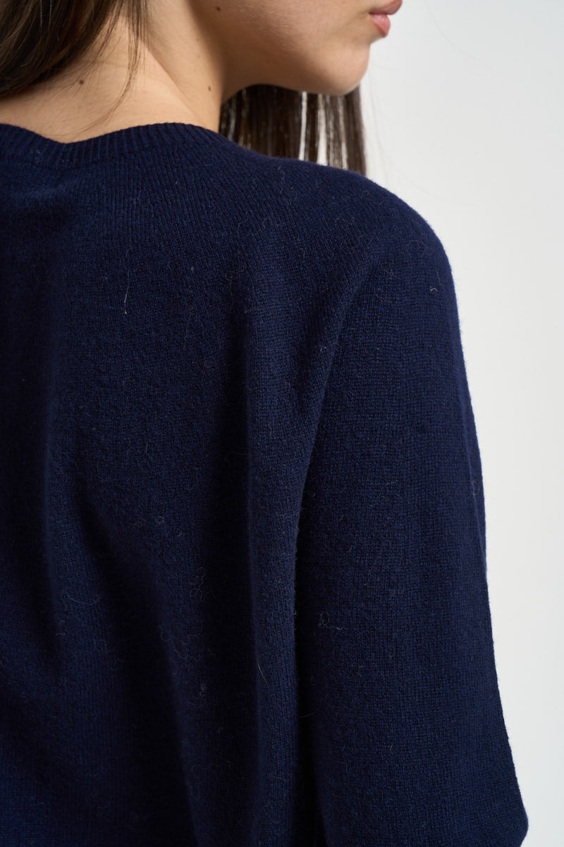 Maglia donna in lana blu notte DGF7090 BLU INCLOTH 