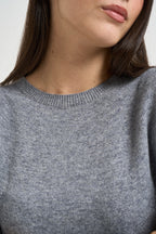 Maglia donna in lana grigia DGF7090 PERLA INCLOTH 