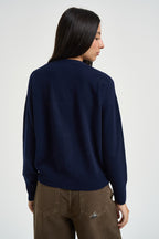 Cardigan donna cropped blu navy DGF7093 BLU INCLOTH 