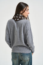 Cardigan donna cropped grigio perla DGF7093 PERLA INCLOTH 