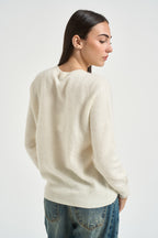 Maglia donna girocollo panna DGF7101 PANNA INCLOTH 