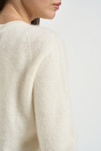 Maglia donna girocollo panna DGF7101 PANNA INCLOTH 