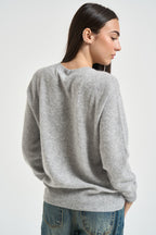 Maglia donna girocollo grigio perla DGF7101 PERLA INCLOTH 