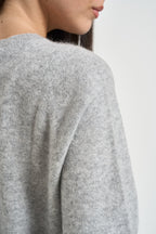 Maglia donna girocollo grigio perla DGF7101 PERLA INCLOTH 