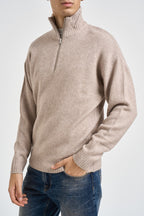 Maglia uomo collo alto beige mèlange 12278937 ATMOSPHERE JACK & JONES 