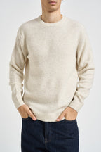 Maglia uomo girocollo panna mèlange 12286881 ANCIENT SCROLL JACK & JONES 