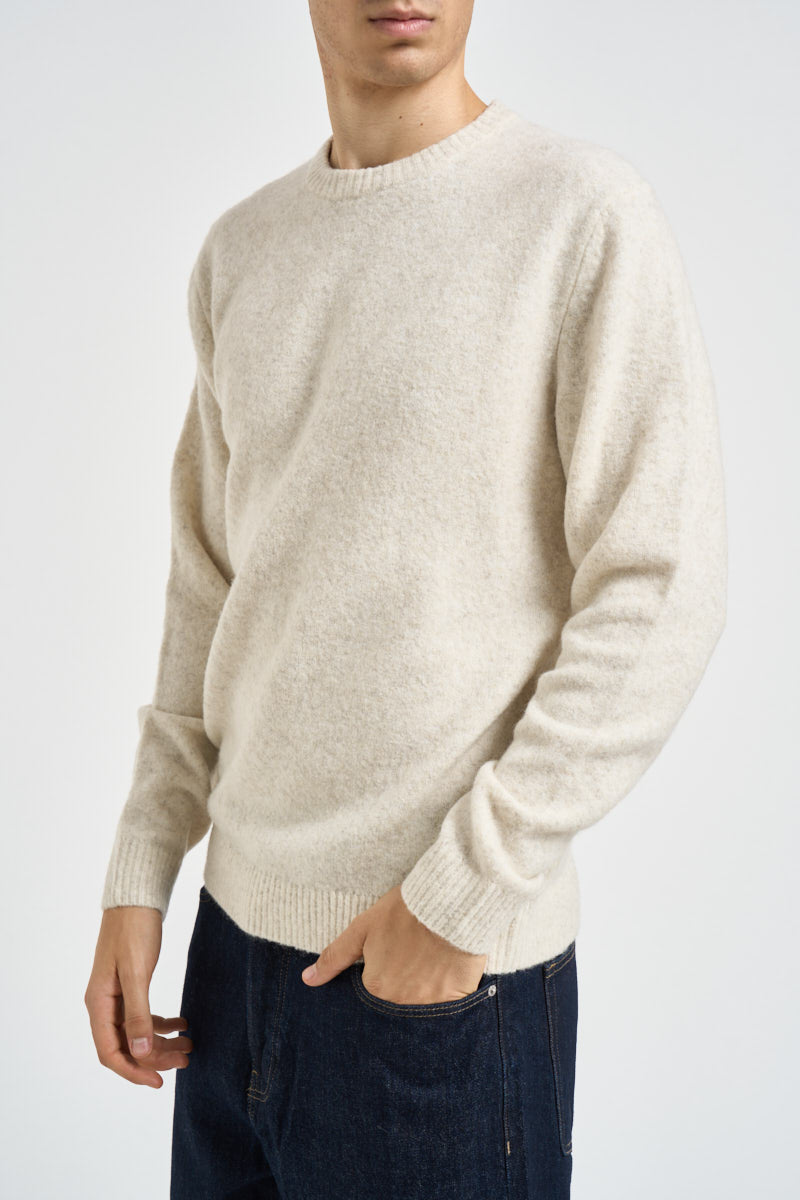 Maglia uomo girocollo panna mèlange 12286881 ANCIENT SCROLL JACK & JONES 