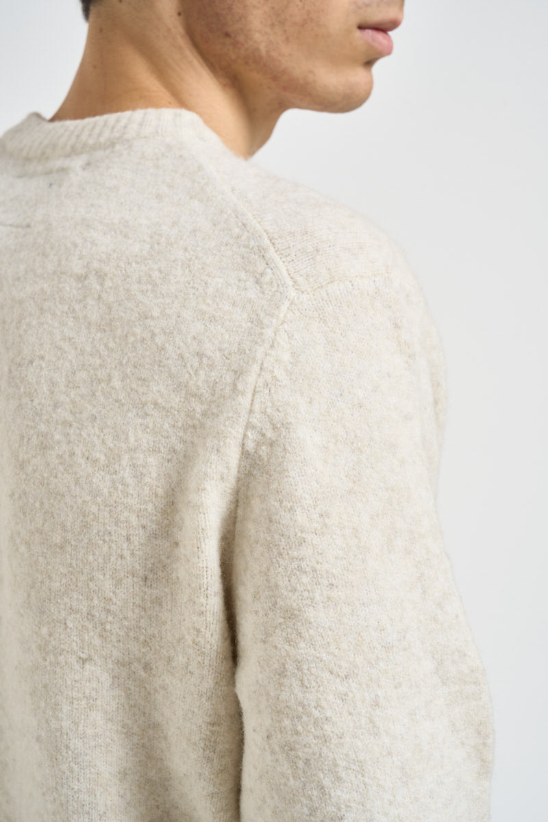 Maglia uomo girocollo panna mèlange 12286881 ANCIENT SCROLL JACK & JONES 