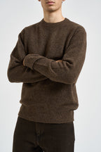 Maglia uomo girocollo marrone mèlange 12286881 CHOCOLATE TORTE JACK & JONES 