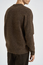 Maglia uomo girocollo marrone mèlange 12286881 CHOCOLATE TORTE JACK & JONES 