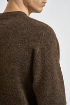 Maglia uomo girocollo marrone mèlange 12286881 CHOCOLATE TORTE JACK & JONES 